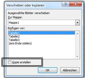 Verschieben und Kopieren