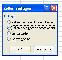 Men&uuml;Zelleneinf&uuml;gen